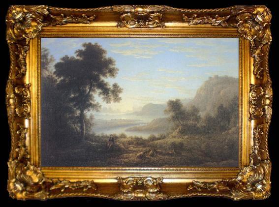 framed  John glover Landscape with piping shepherd, ta009-2